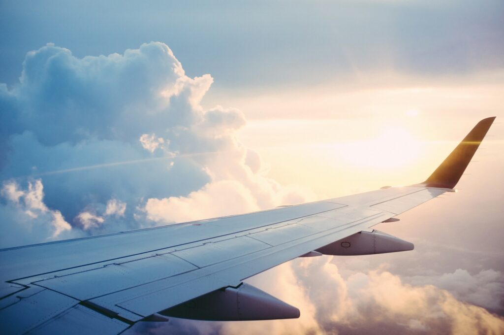 Cargo aircraft on route